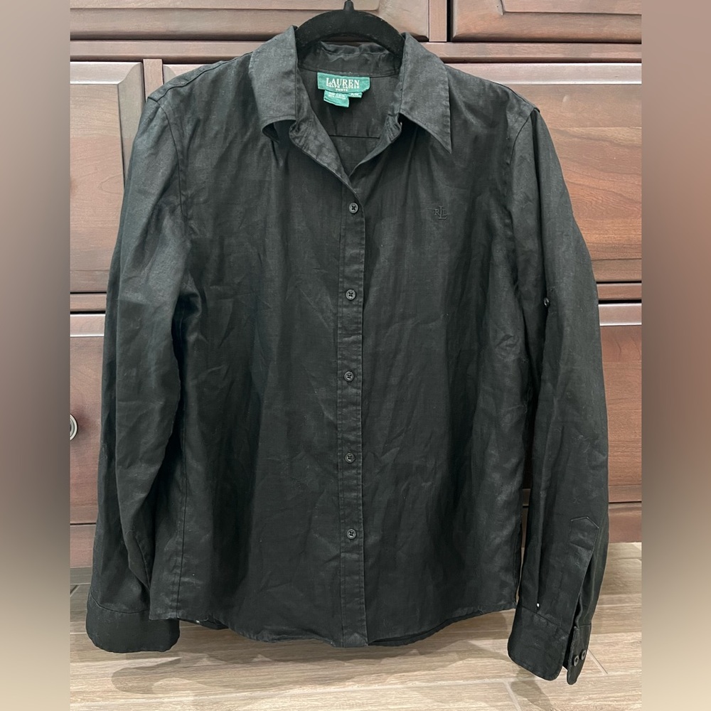 Ralph Lauren Petite Linen Top